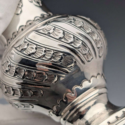 Azucarero de plata esterlina antigua inglesa de 1910, 151 g, Robert Stewart