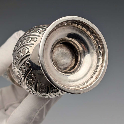 Azucarero de plata esterlina antigua inglesa de 1910, 151 g, Robert Stewart
