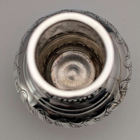 Azucarero de plata esterlina antigua inglesa de 1910, 151 g, Robert Stewart