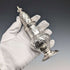 Azucarero de plata esterlina antigua inglesa de 1910, 151 g, Robert Stewart