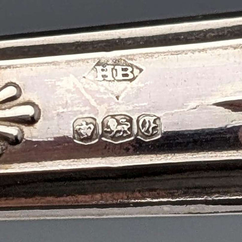 1973 年英國復古純銀手柄沙漠叉 x6 哈里森兄弟帶盒