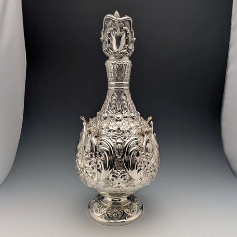 【お取り寄せ品】1893 英国アンティーク 純銀製 クラレットジャグ 900g Mappin&Webb