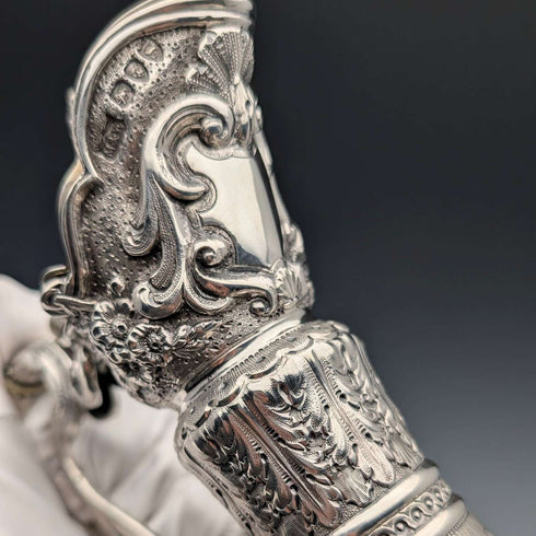 【お取り寄せ品】1893 英国アンティーク 純銀製 クラレットジャグ 900g Mappin&Webb