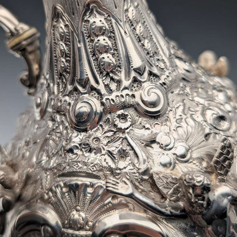 【お取り寄せ品】1893 英国アンティーク 純銀製 クラレットジャグ 900g Mappin&Webb