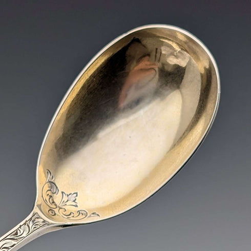 1901年 英国古董 纯银制 茶叶勺 Robert Stebbings
