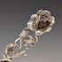 Par de tenedores de postre vintage alemanes de plata 835, con grabado de rosas, August Betz