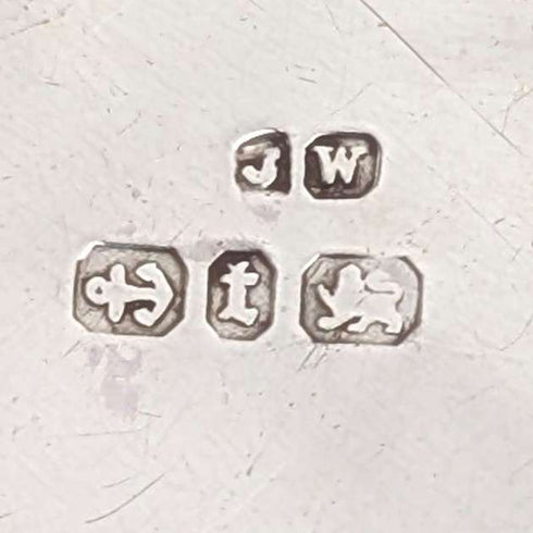 1893年 英国古董 纯银制 扇形盒 14g Joseph Whitten