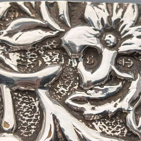 Caja de plata de ley en forma de corazón, antigüedad británica de 1892, 25 g