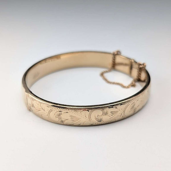 British Vintage 9ct Gold Rolled Gold Bangle/Bracelet EXCALIBUR