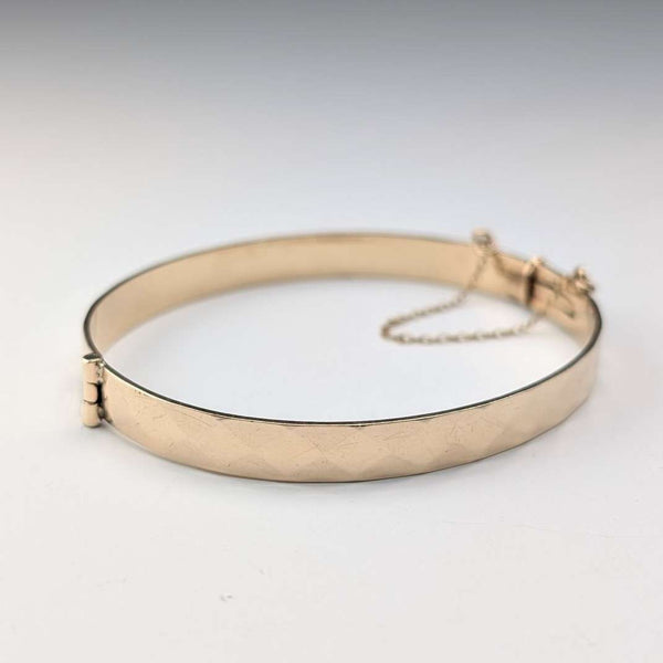 British vintage 9ct gold rolled gold bangle/bracelet Henry Griffith and Sons