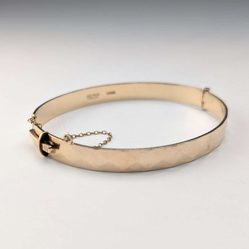 British vintage 9ct gold rolled gold bangle/bracelet Henry Griffith and Sons