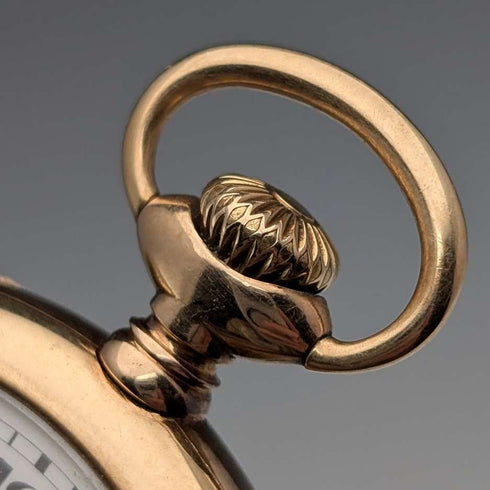 Reloj de bolsillo antiguo Vacheron Constantin, circa 1915, caja de oro macizo de 14 quilates, firmado J.E. Caldwell, en buen estado de funcionamiento.