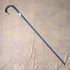1913 British antique gentleman's curved handle pure silver decorated walking stick 92cm J Howell&Co Ltd