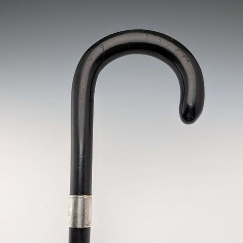 1937年 英国复古绅士弯柄纯银装饰手杖 93cm Kendall&Sons