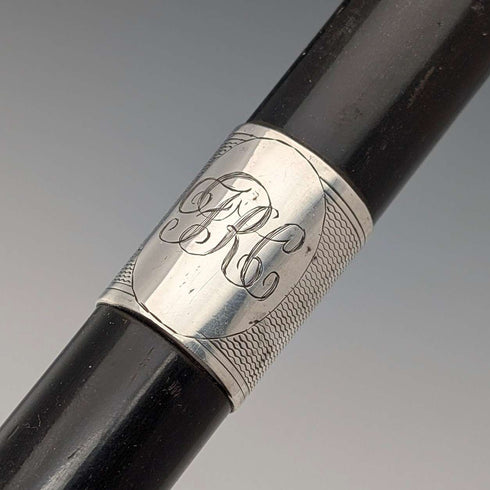 1937年 英国复古绅士弯柄纯银装饰手杖 93cm Kendall&Sons