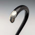 1913 British antique gentleman's curved handle pure silver decorated walking stick 92cm J Howell&Co Ltd