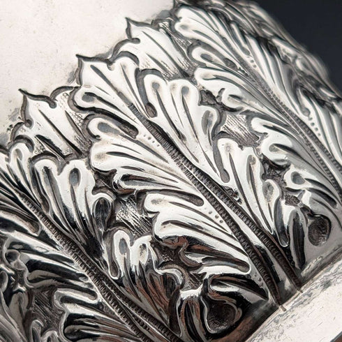 1894 British antique sterling silver mug 141g Josiah Williams & Co.