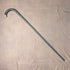 1923 British antique gentleman's curved handle pure silver decorated walking stick, 94cm, Kendall & Sons