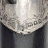 1923 British antique gentleman's curved handle pure silver decorated walking stick, 94cm, Kendall & Sons