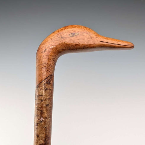 复古棕色柄鸭头手柄旅行手杖 91cm