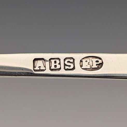 19世紀後半 英国アンティーク シルバープレート製 サービングカトラリーペア ABS ケース入