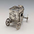 1907 British antique sterling silver carriage miniature 72g Boaz Moses Lendeck
