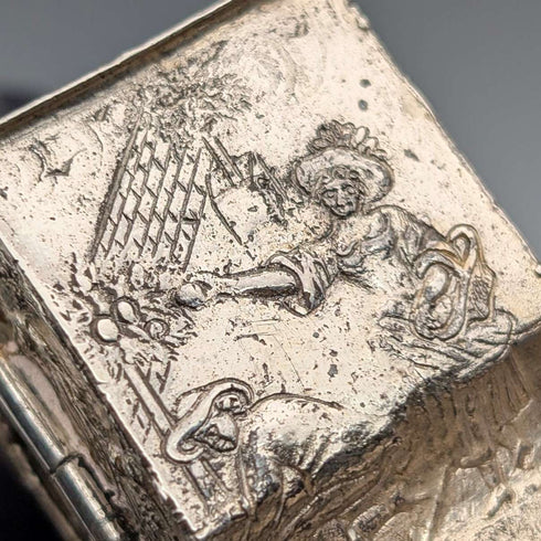 1907 British antique sterling silver carriage miniature 72g Boaz Moses Lendeck
