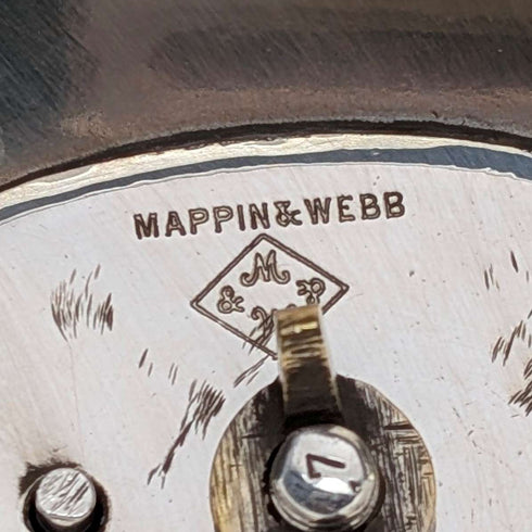 영국 앤틱 실버 플레이트제 소형 클로슈 Mappin&Webb