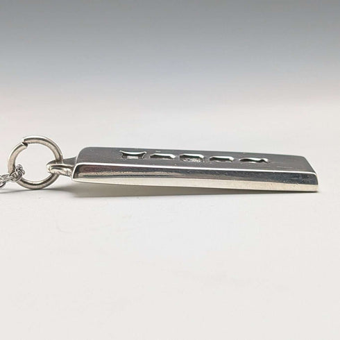 Colgante lingote del Jubileo de plata esterlina británica de 1977, 28 g, con collar, MPM
