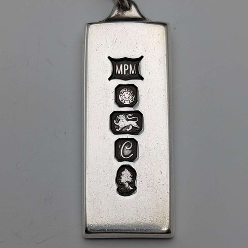 Colgante lingote del Jubileo de plata esterlina británica de 1977, 28 g, con collar, MPM