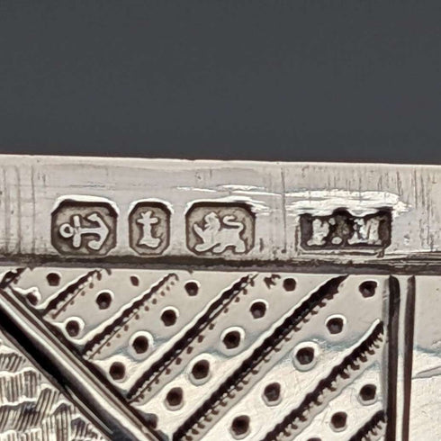 1893年 英国古董 纯银名片盒 56g Frederick Marson