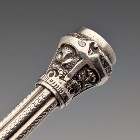 1900年頃 アンティーク シルバー製 推進式ペンシル 86-110mm