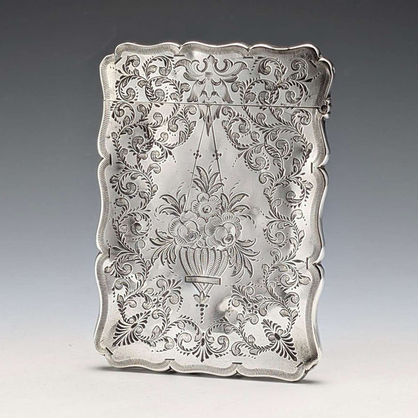1874年 英国アンティーク 純銀製 カードケース 64g Robert Thornton
Estuche para tarjetas de plata esterlina, antigüedad británica de 1874, 64g, Robert Thornton