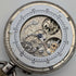Reloj de bolsillo suizo antiguo con cronógrafo de doble cara, sin marca, caja de plata 800, en buen estado de funcionamiento