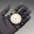 Reloj de bolsillo suizo antiguo con cronógrafo de doble cara, sin marca, caja de plata 800, en buen estado de funcionamiento