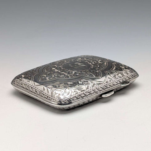 1929年 英国ヴィンテージ 純銀製 シガレットケース 59g George Frank Bickerton (1929 Estuche para cigarrillos de plata de ley vintage británico, 59 g, George Frank Bickerton)