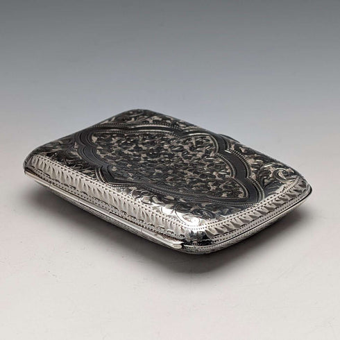 1929年 英国ヴィンテージ 純銀製 シガレットケース 59g George Frank Bickerton (1929 Estuche para cigarrillos de plata de ley vintage británico, 59 g, George Frank Bickerton)