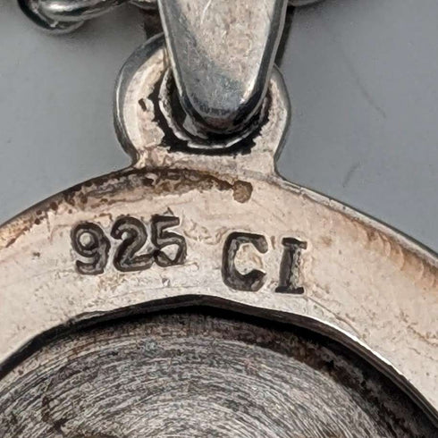 빈티지 순은 오벌형 로켓 펜던트 3.9g (목걸이 포함)