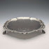1893年 英国アンティーク 純銀製サルヴァ カードトレイ直径23cm 413g Charles Boyton