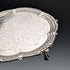 1893年 英国アンティーク 純銀製サルヴァ カードトレイ直径23cm 413g Charles Boyton