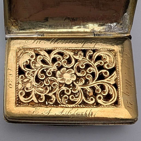 1830年 英国古董 威廉四世时期 纯银制醋瓶(Vinaigrette) 18g Thomas Shaw制作