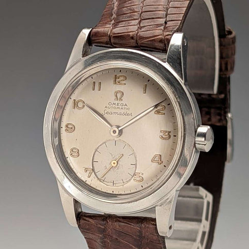 Reloj de pulsera automático para caballero Omega Seamaster Ref. 2576-11, circa 1950, calibre 342, en buen estado de funcionamiento.