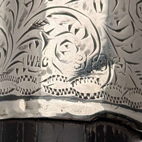 1906 年英國古董黑軸純銀圓柄手杖 90 公分 WH Carrington