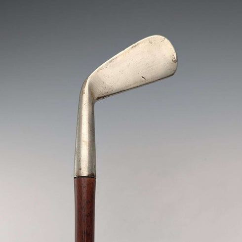 Bastón vintage británico con mango en forma de palo de golf y eje marrón, 92 cm