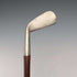 Bastón vintage británico con mango en forma de palo de golf y eje marrón, 92 cm