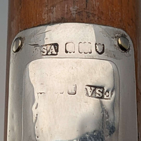 20世纪初英国古董手杖,配马用卷尺,棕褐色杖身,93厘米,Swaine&Adeney出品