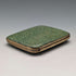 Estuche para cigarrillos vintage chapado en oro con acabado tipo galuchat verde