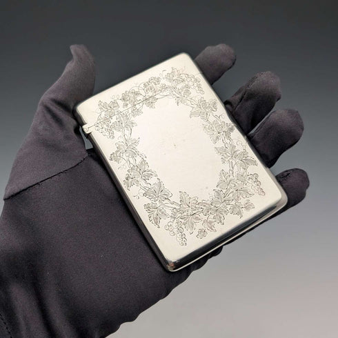 1883 年英國古董純銀卡片盒 75g William Summers