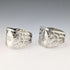1912 British antique sterling silver D-shaped napkin rings, pair, 56g, Fenton Brothers