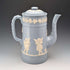 復古英國 Jasperware 咖啡壺(淡藍色)